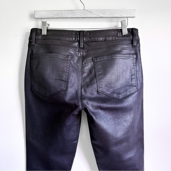 PAIGE Verdugo Ankle Jean in Black Silk Luxe Coating sz 30 - Picture 9 of 12